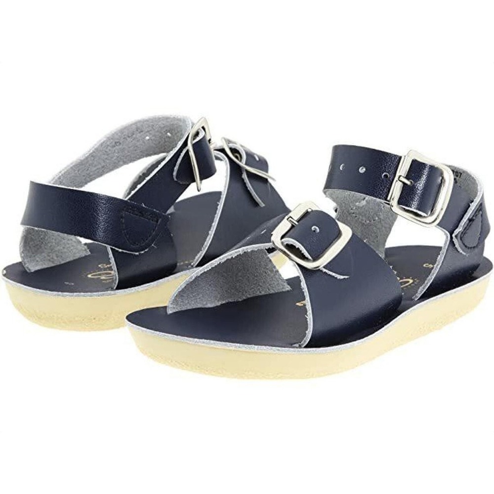 Salt Water Sandals Sun-San Surfer Navy Blue Leather Toddler Baby Size 5 M NEW